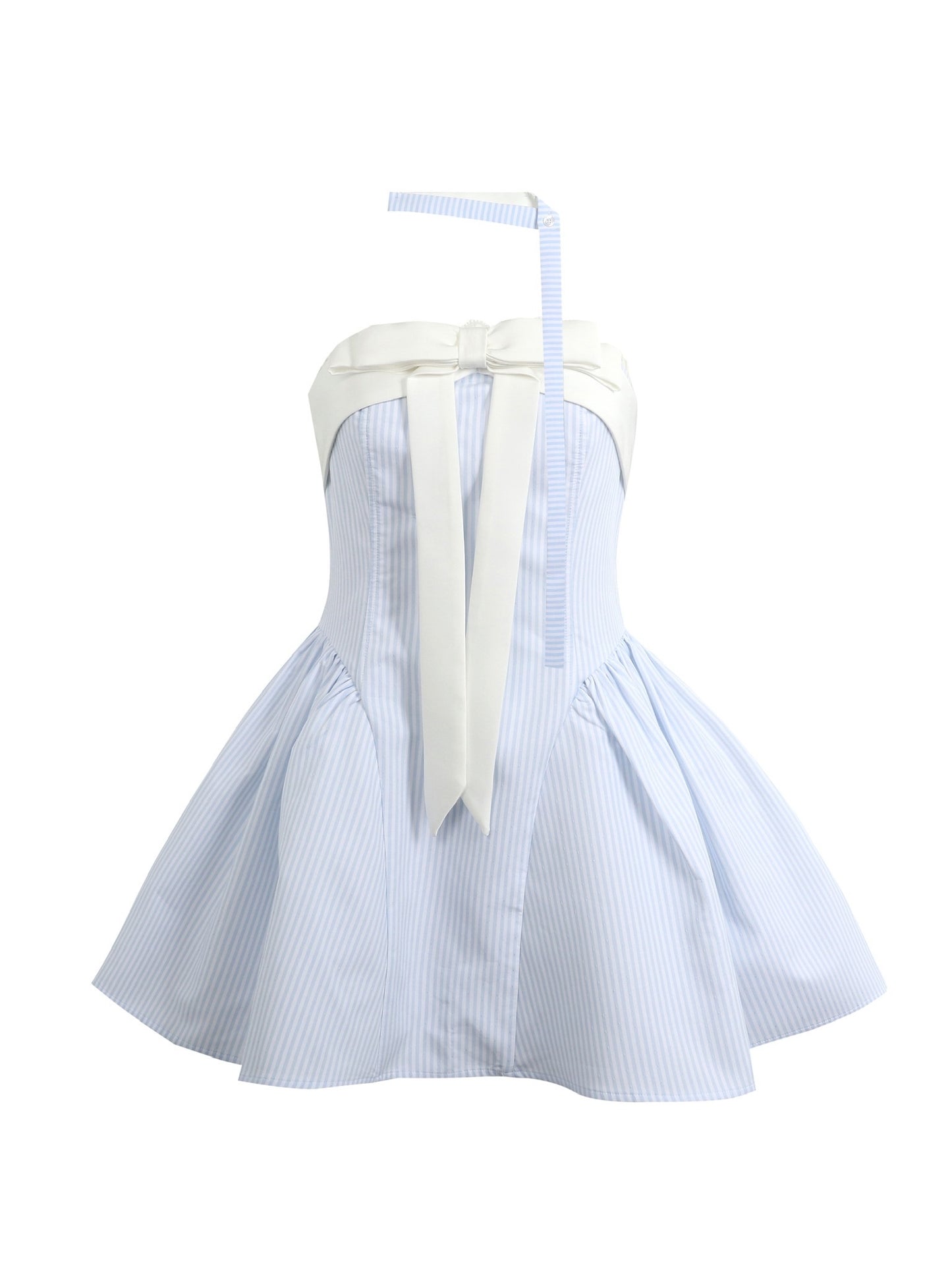 JEAN SOO Sweet Vacation Blue Bow Mini Dress