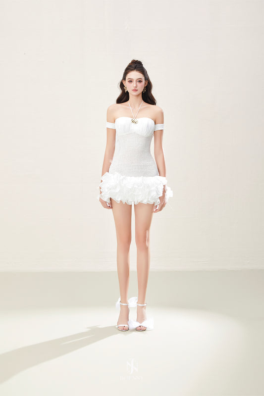BY JENNY White Marina Mini Dress