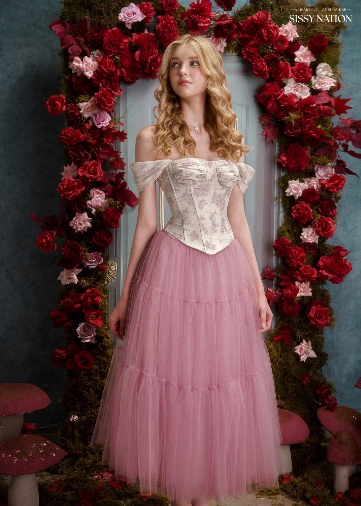 SISSY NATION Pink Tulle Lilac Top & Skirt