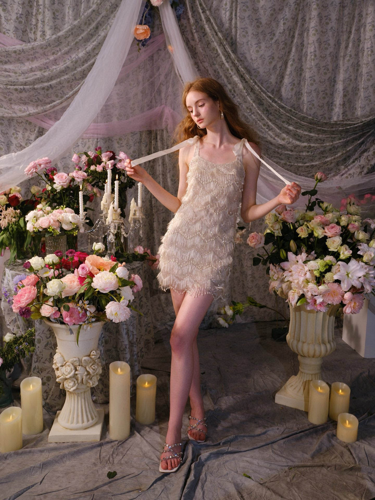 WARDROBE BY CHEN Yellow party mini dress