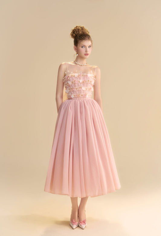 LINH PHUNG Pink Lullaby Maxi Dress