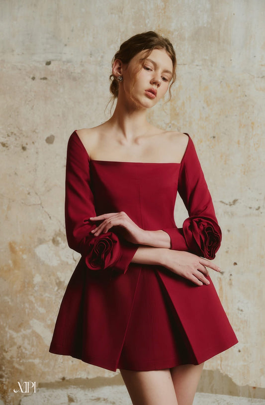 Xipi Red& White Jolie White Mini Dress