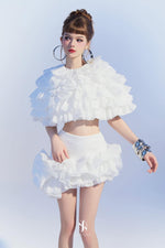 BY JENNY Roxie White Top& Skirt Set