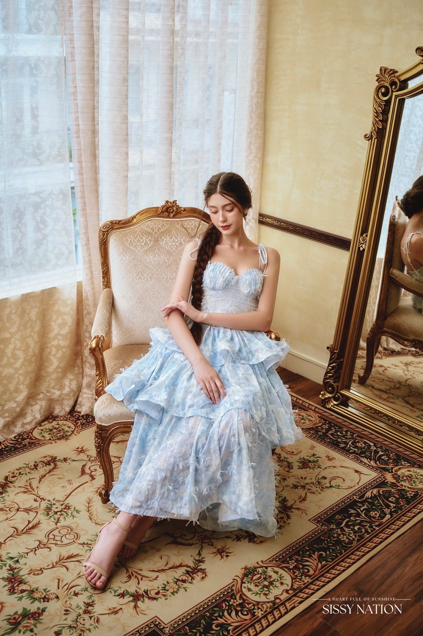 Sissy Nation Blue Melody Cake Maxi Dress