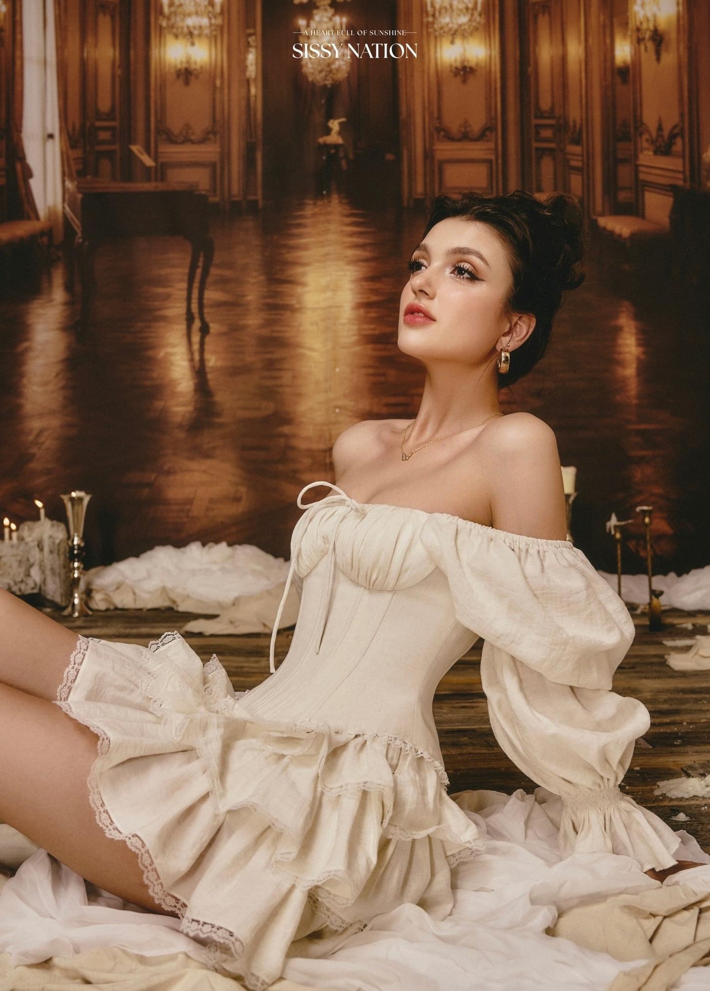 SISSY.NATION NUDE SET(Corset Top + Skirt)