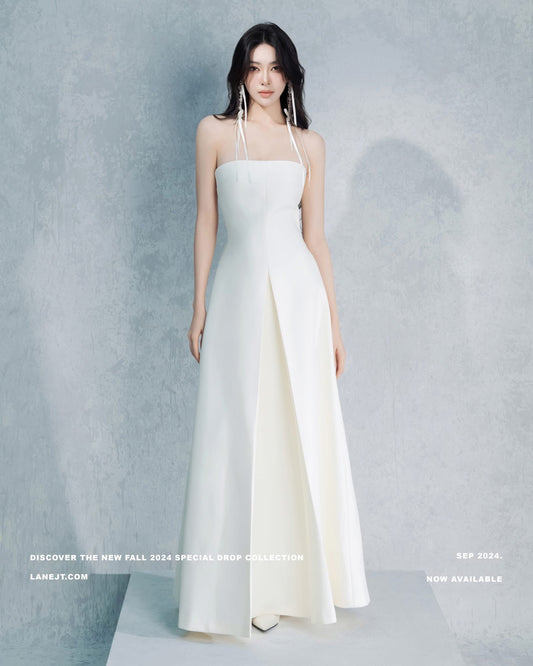 LANE JT White Beth Ashape Maxi Dress