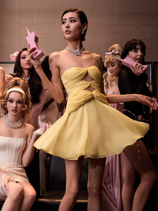 NANA JACQUELINE Yellow|White|Black|Pink Mini dress