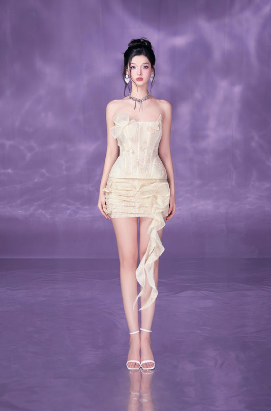 By Jenny Yellow Dolia Top& Skirt