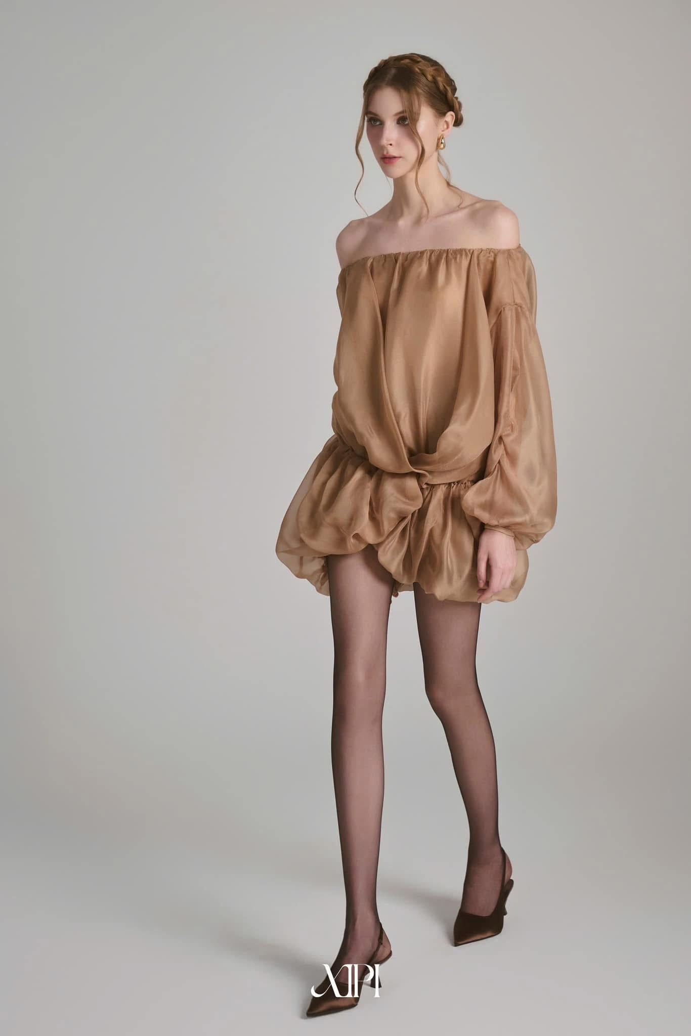 Xipi Brown Belle Mini Dress