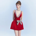 BY JENNY Cherry Red Mini Dress