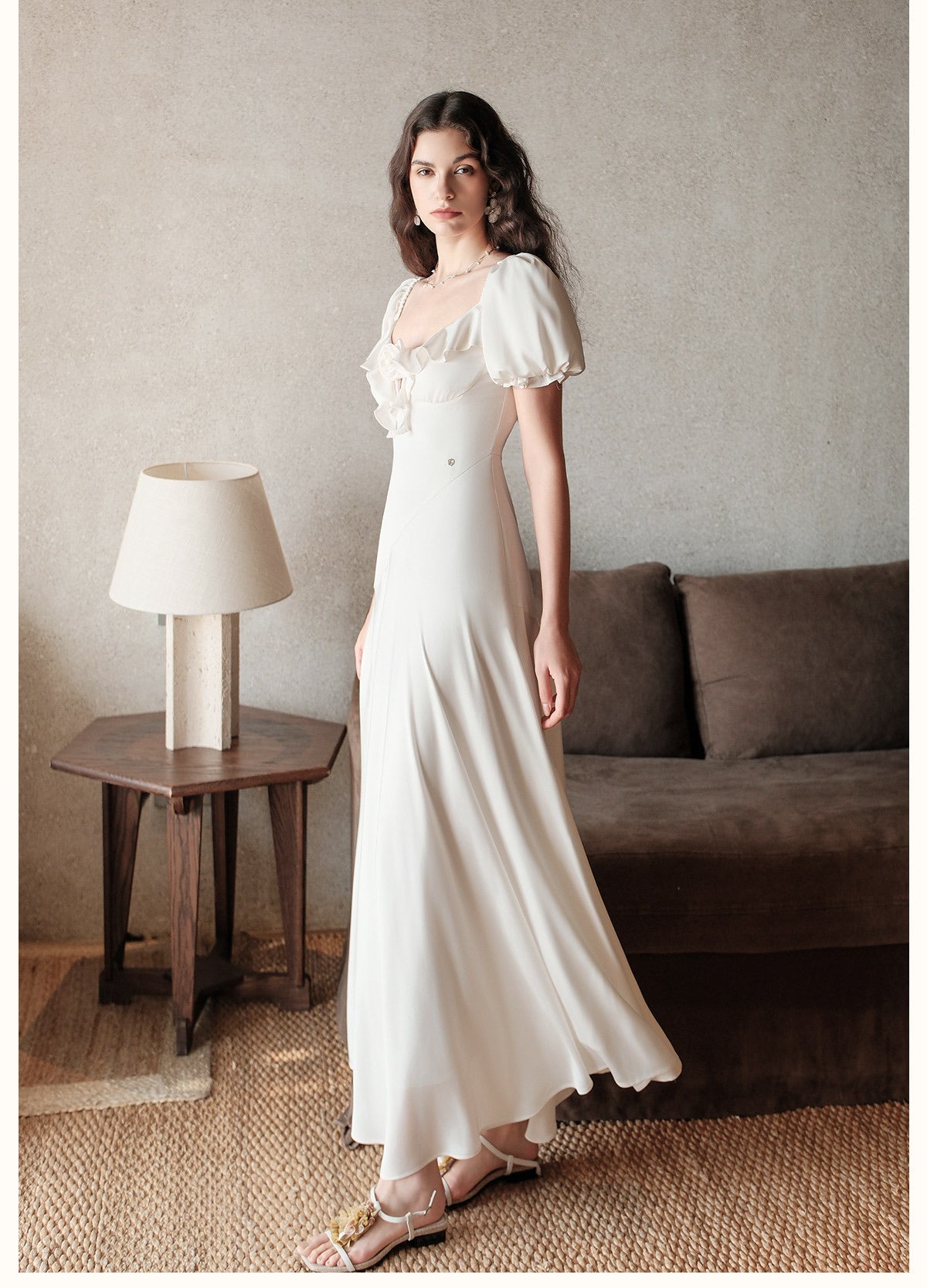 SHEERLUCK Yellow Floral Florette Vacation Maxi Dress