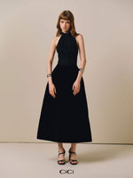 Black Leah Midi Dress
