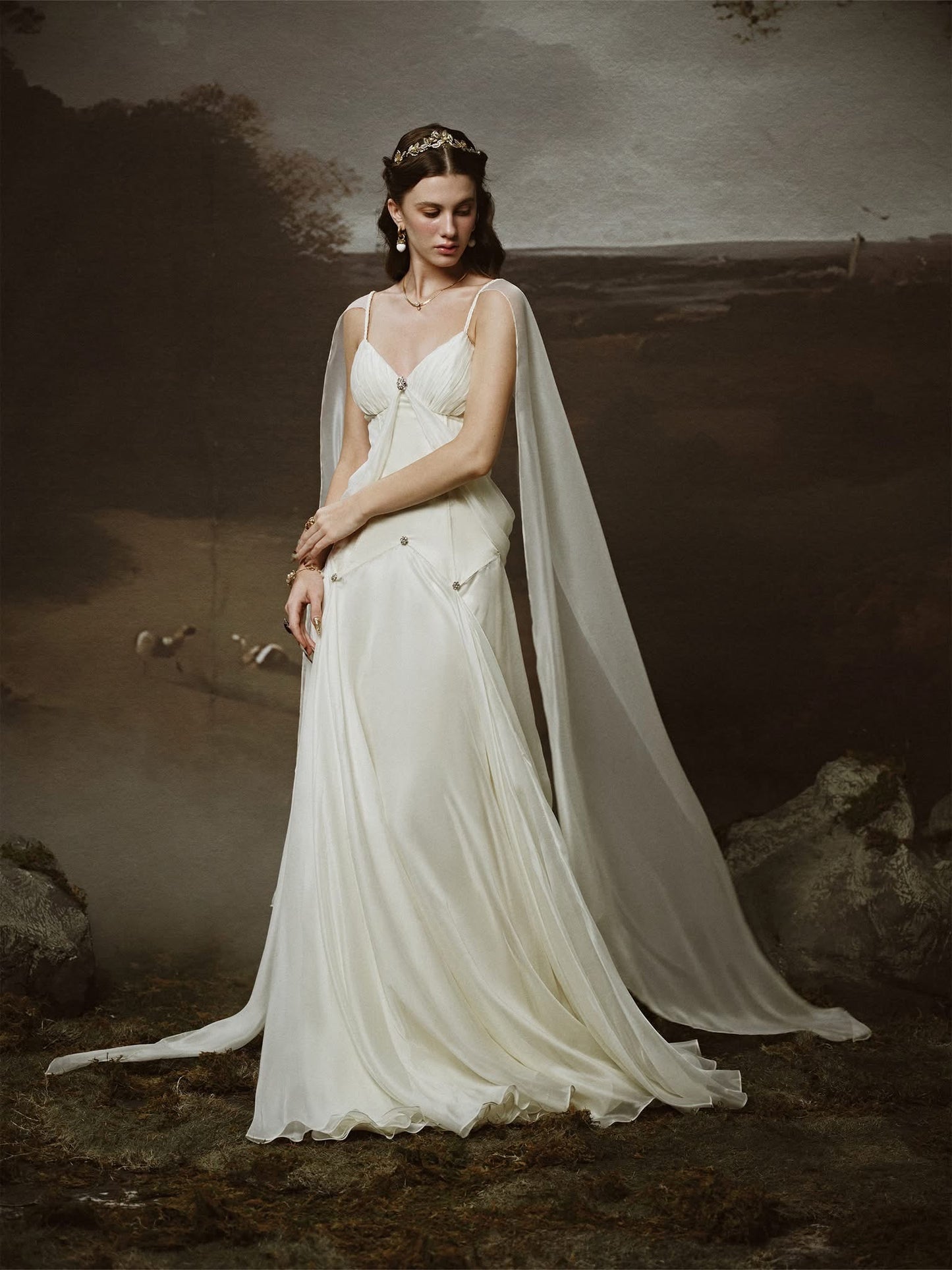 LINH PHUNG White Thalia Maxi Dress