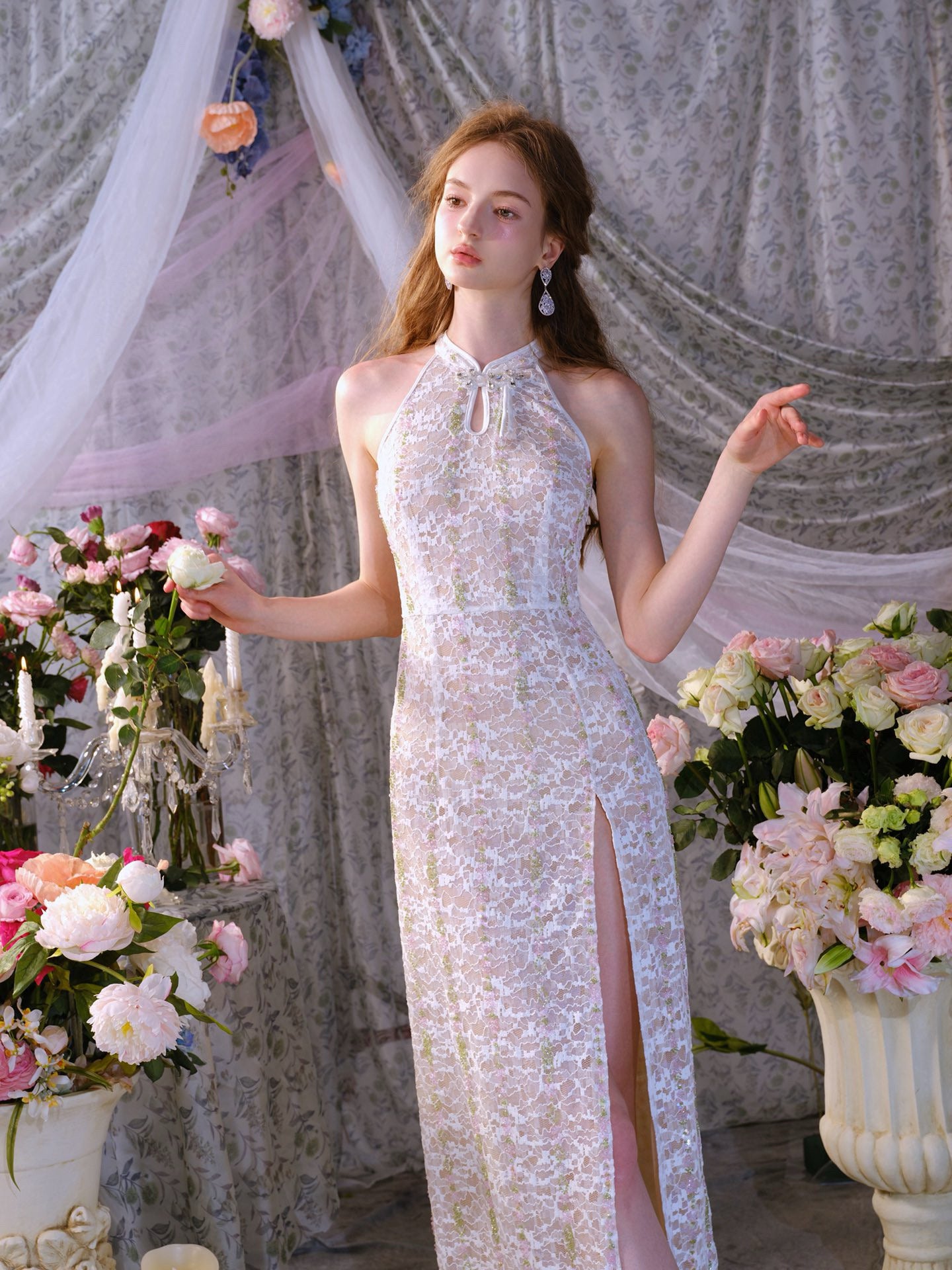 WARDROBE BY CHEN White China style mini dress