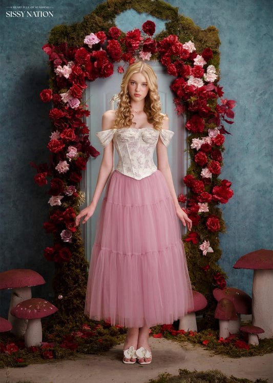 SISSY NATION Pink Tulle Lilac Top & Skirt