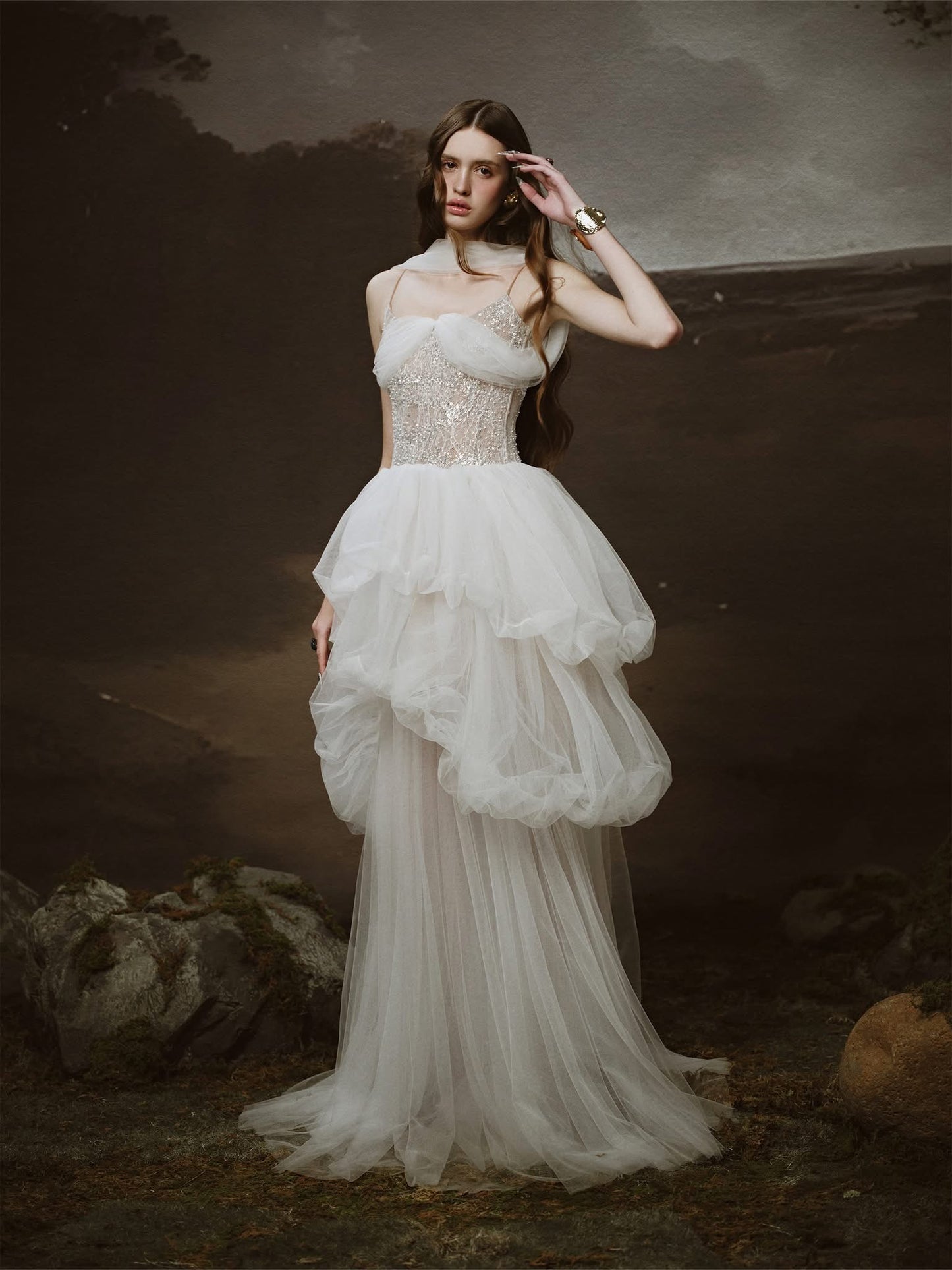 LINH PHUNG White Nuvia Maxi Dress