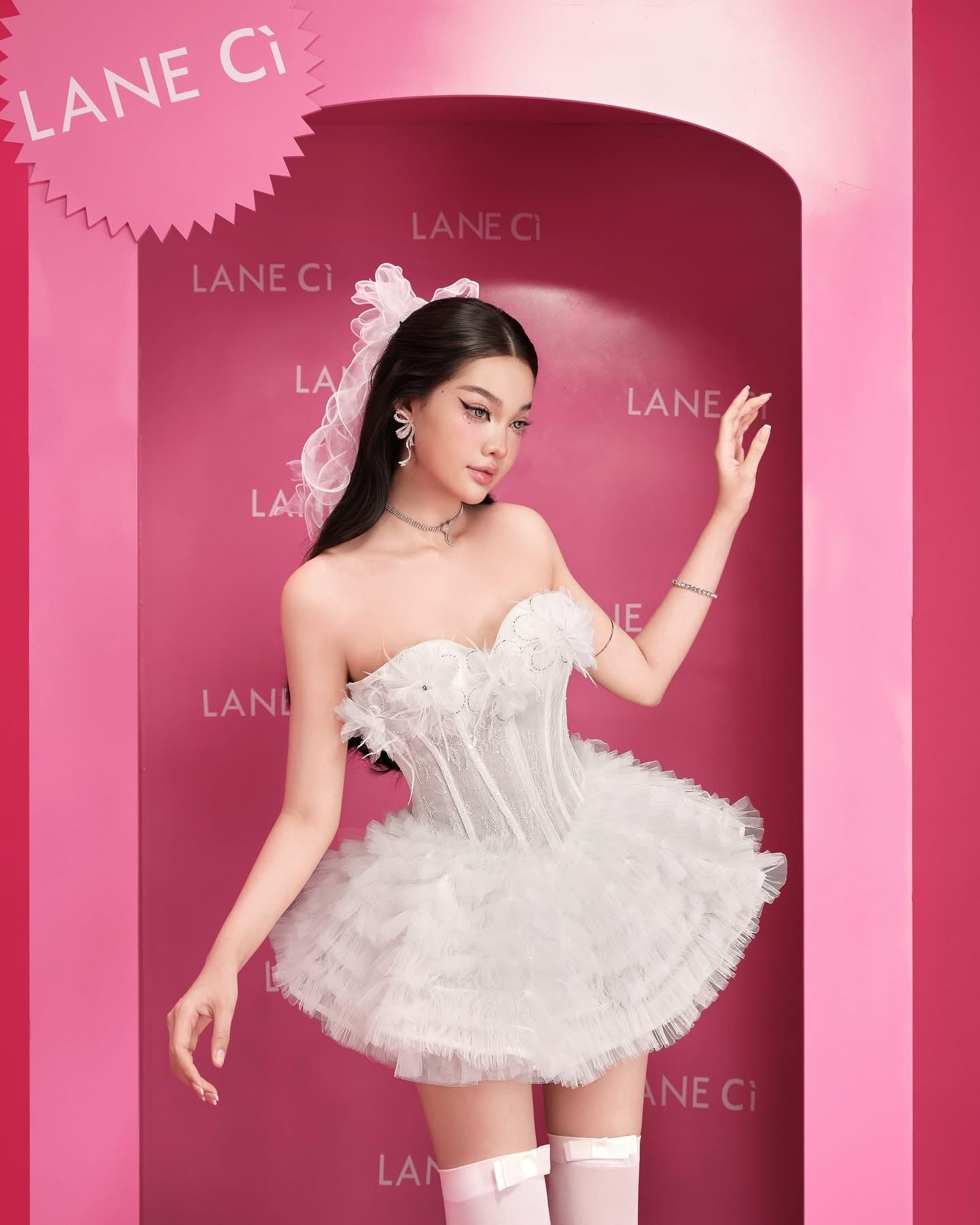LANE CI White Karen Mini Dress
