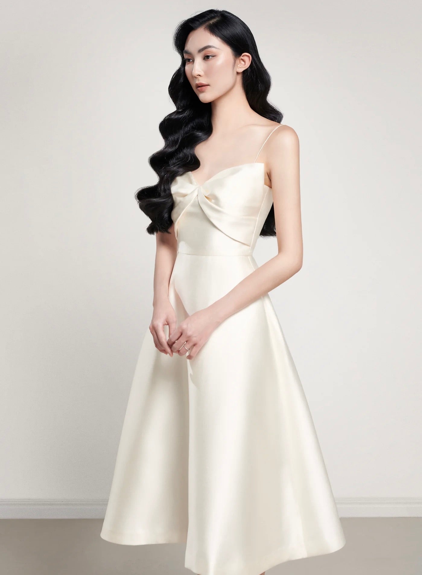 Raffiné White Cherine Midi Dress