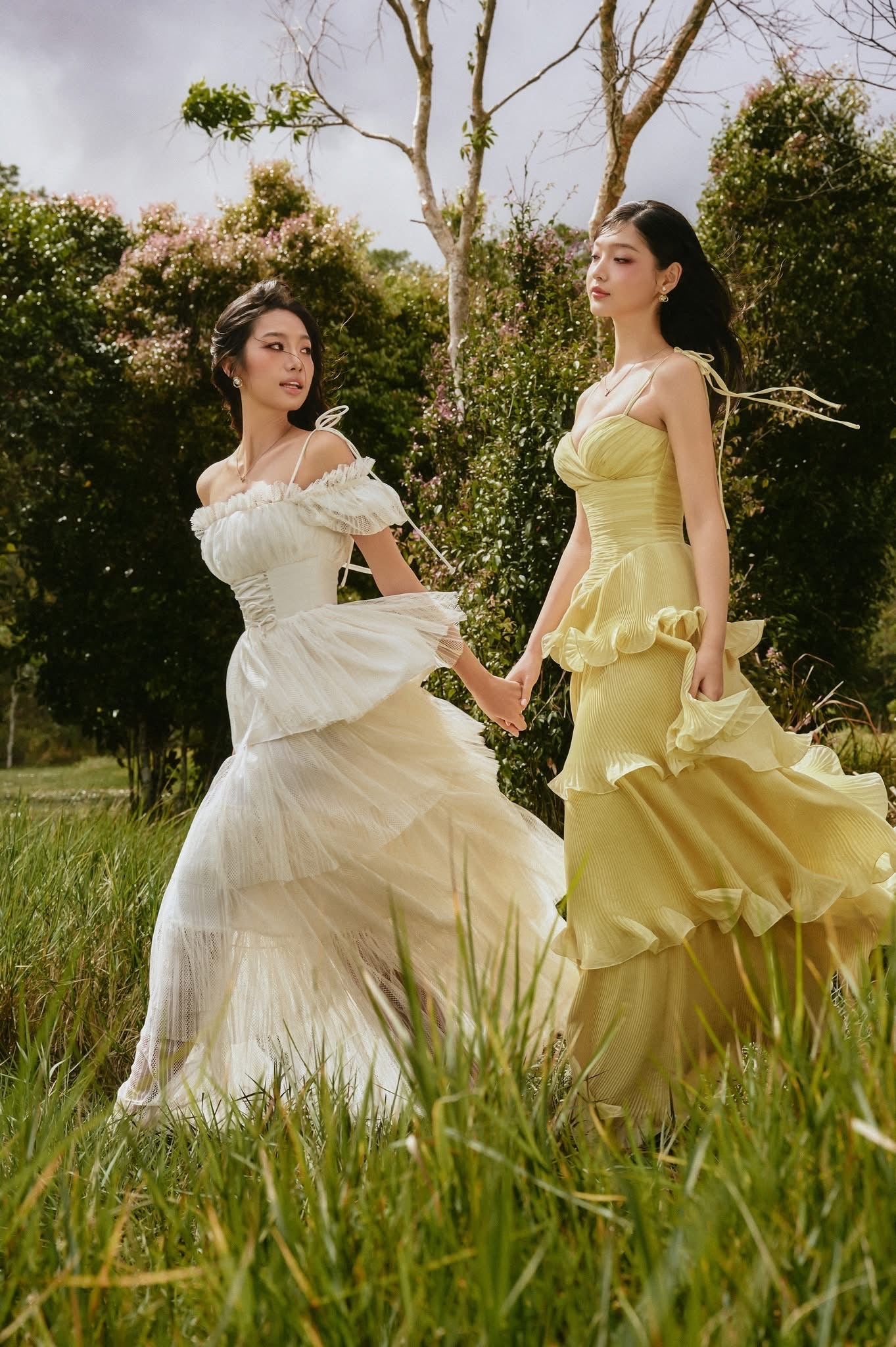 SISSY NATION Sweet Elegant Fairycore White Cruel Summer Maxi Dress