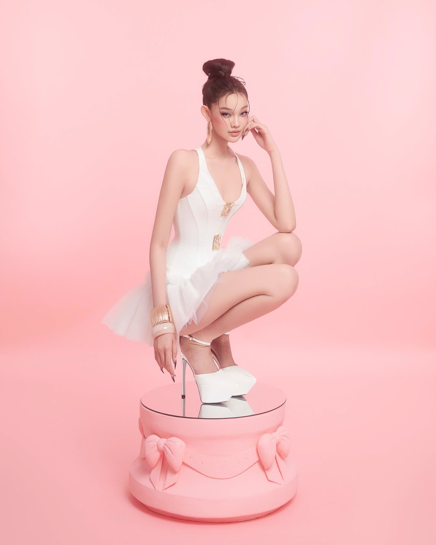 MAEL FEMME WHITE MINI DRESS (Sales)