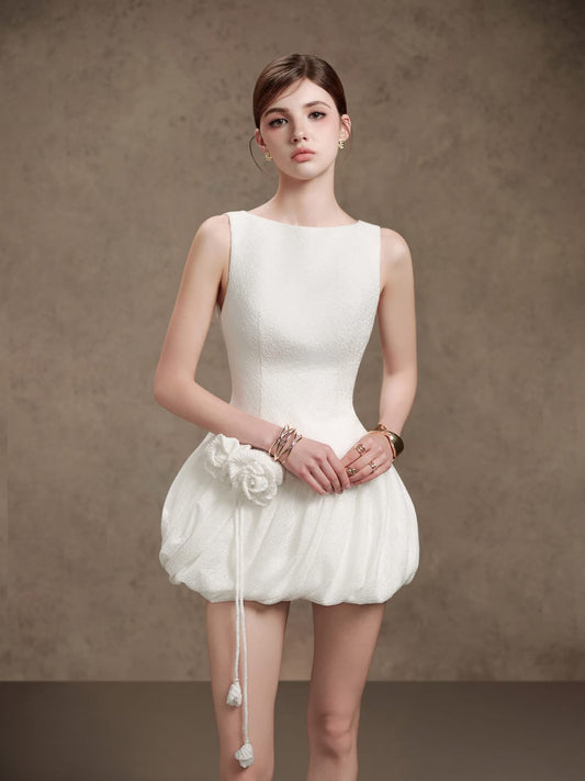 DELICATE White mini dress