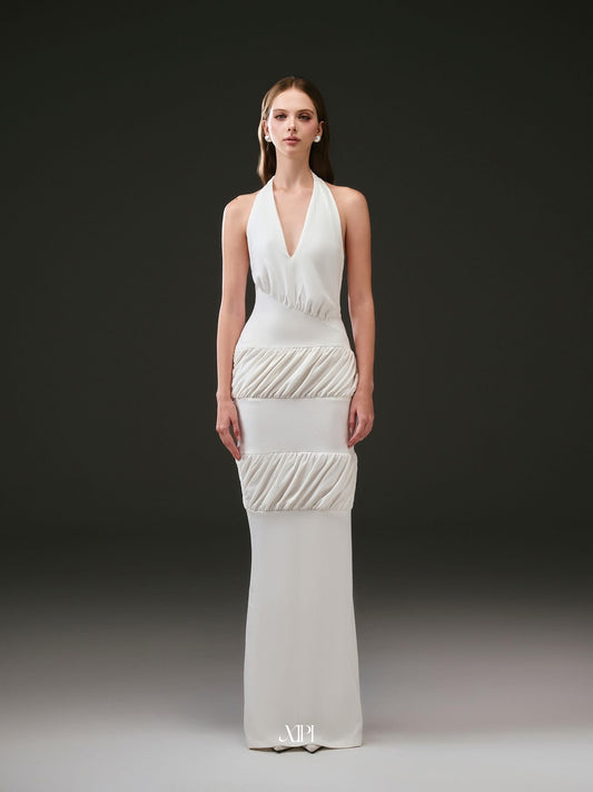 XIPI White Volta Maxi Dress
