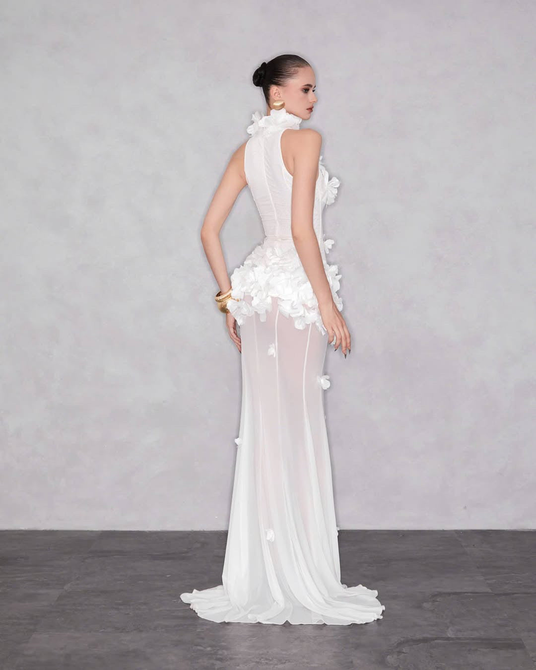 MAEL FEMME White Fleurette Maxi Dress