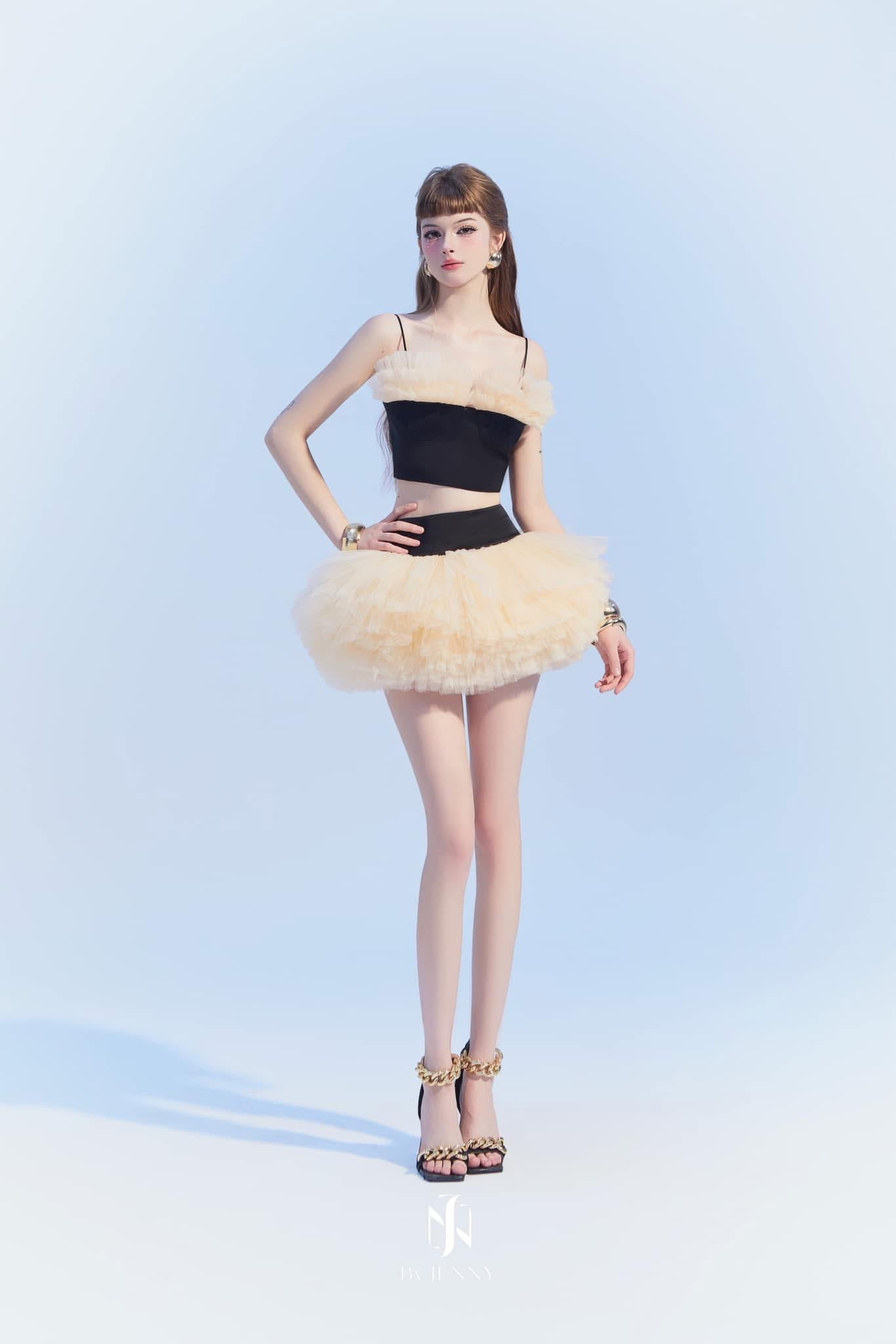 BY JENNY Airi Yellow Top& Skirt Set