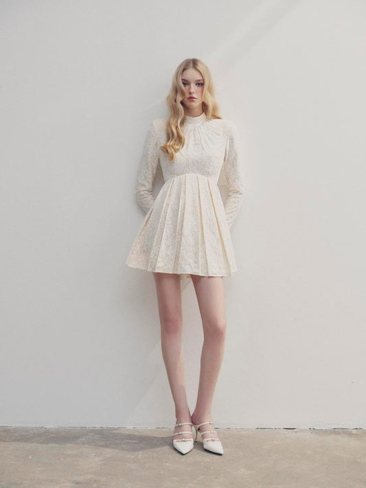 DELICIAE White Elegant Opal Mini Dress