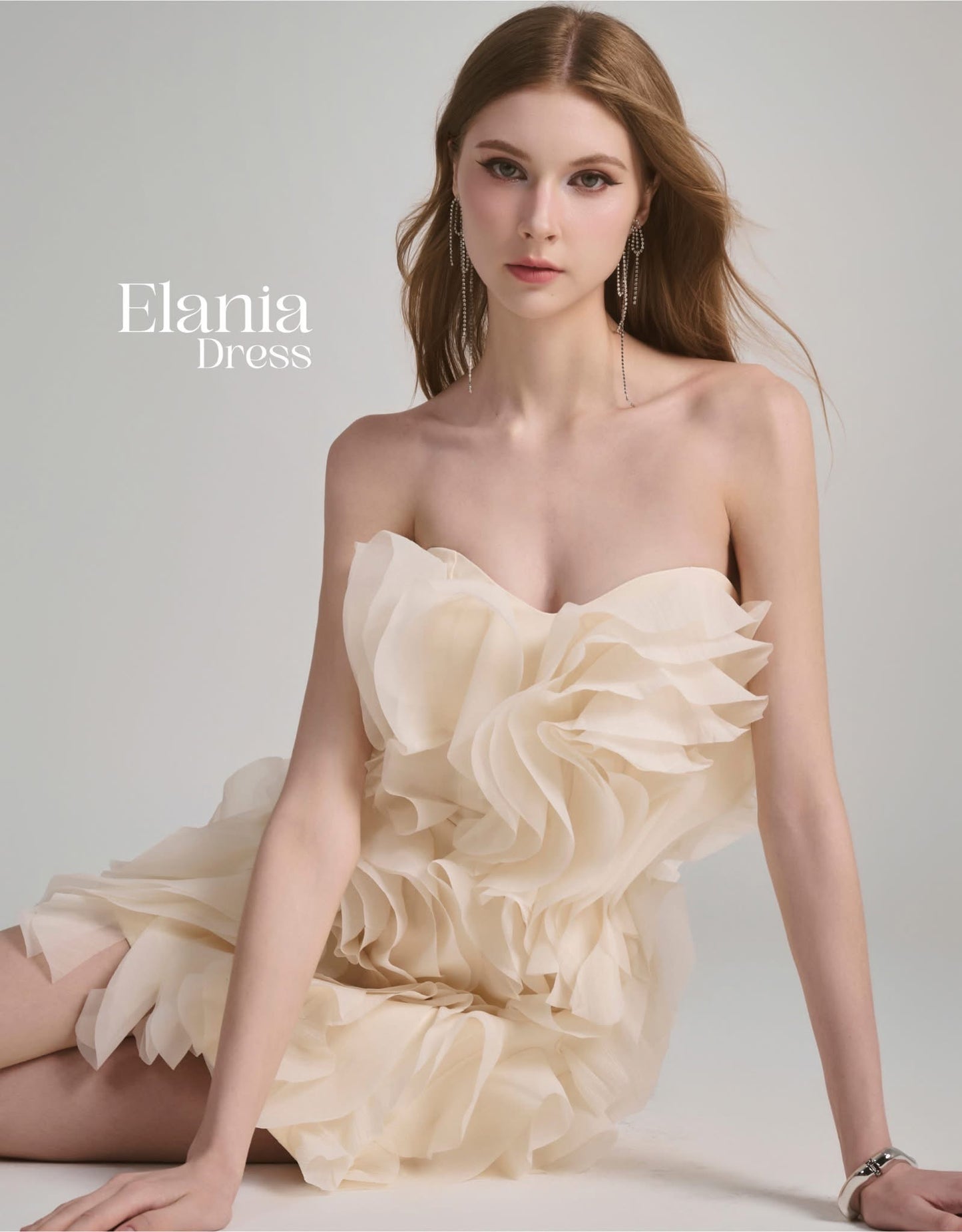 Xipi Cream Elaina Mini Dress