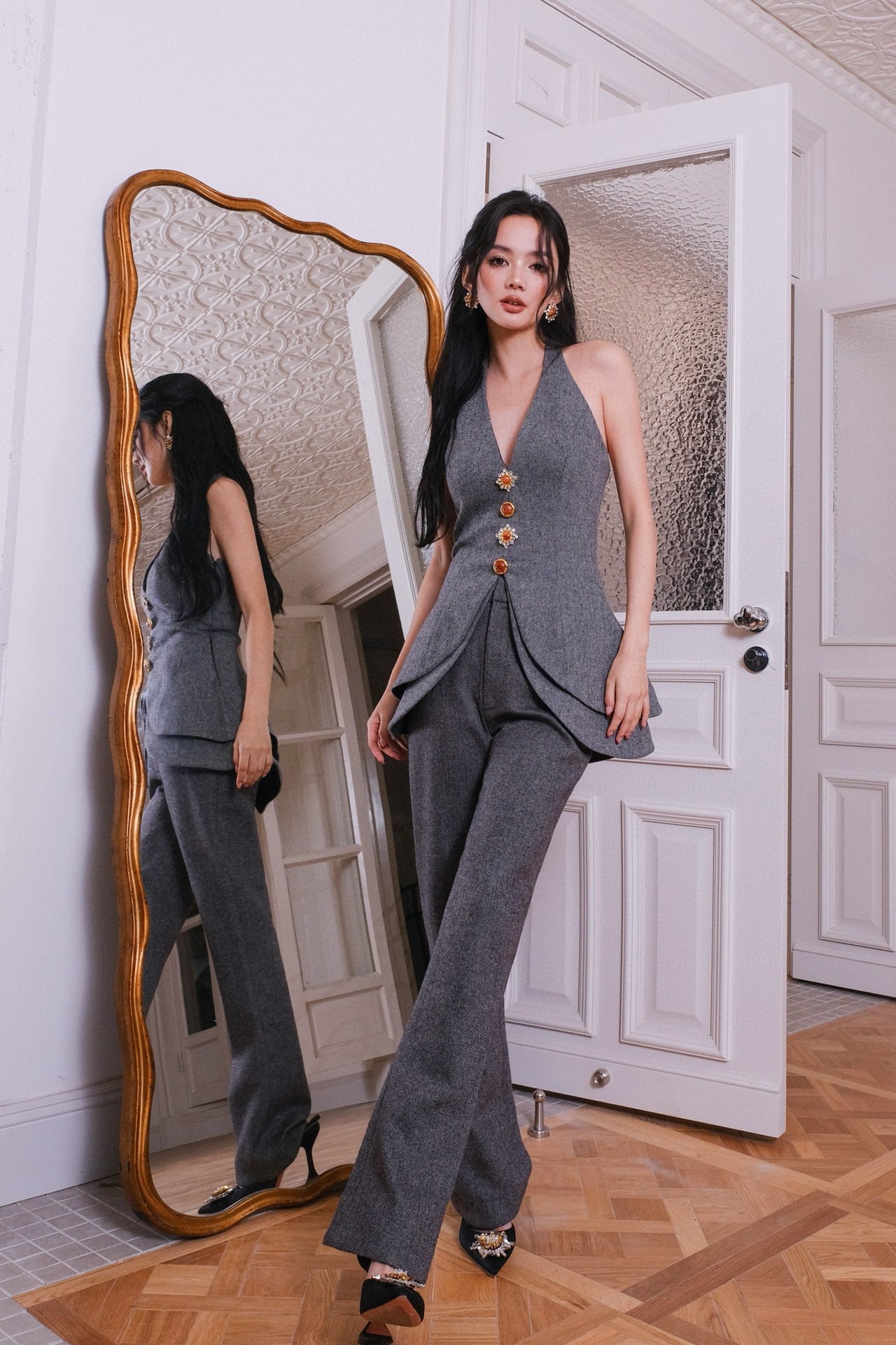 Masion Wester Grey Vest Trousers