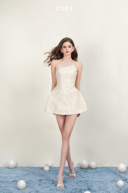 CICI CARTI Lace Mini Dress