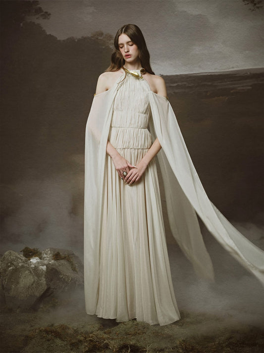 LINH PHUNG White Lunaria Maxi Dress