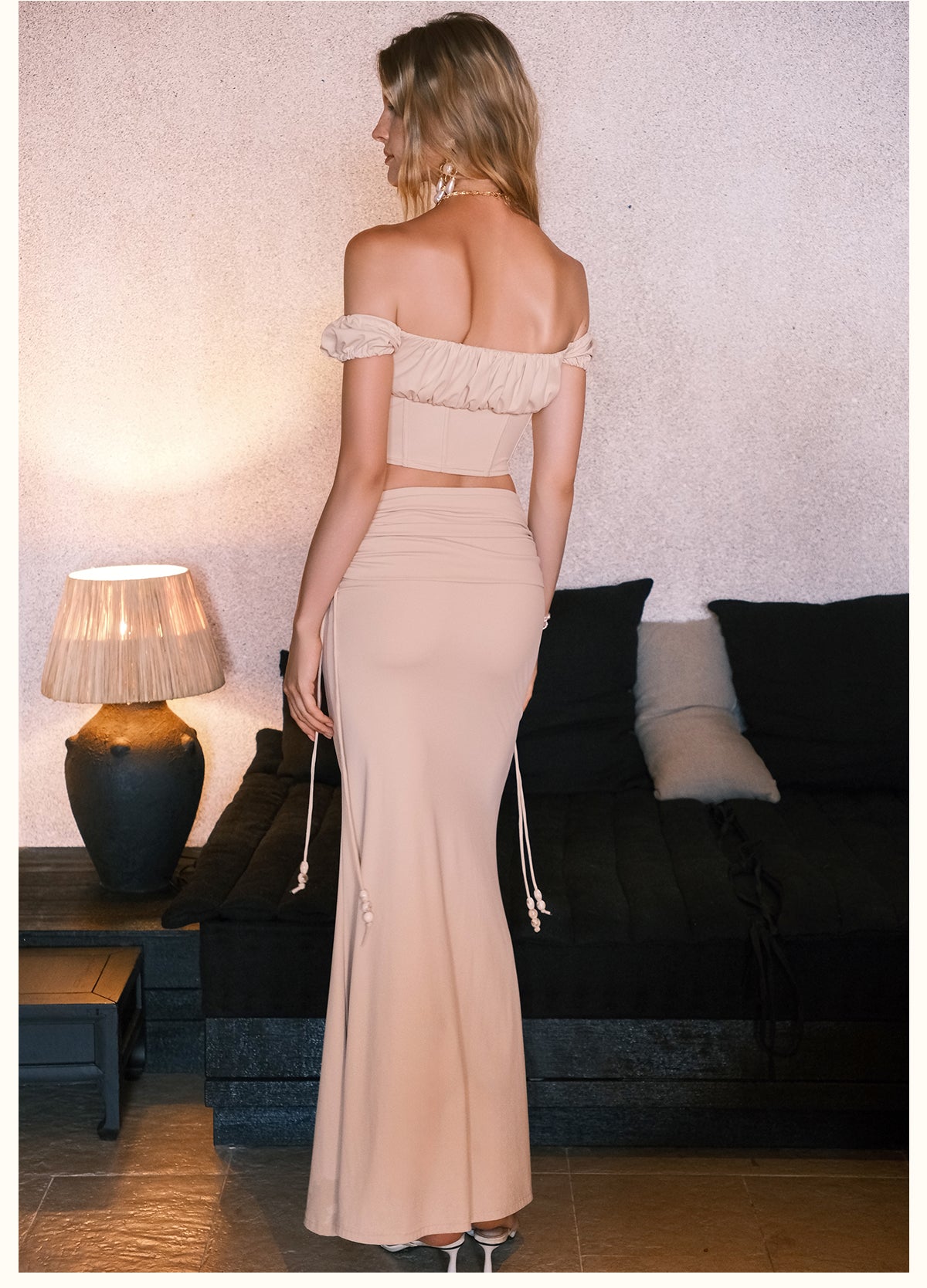 SHEERLUCK PINK TOP & MAXI SKIRT