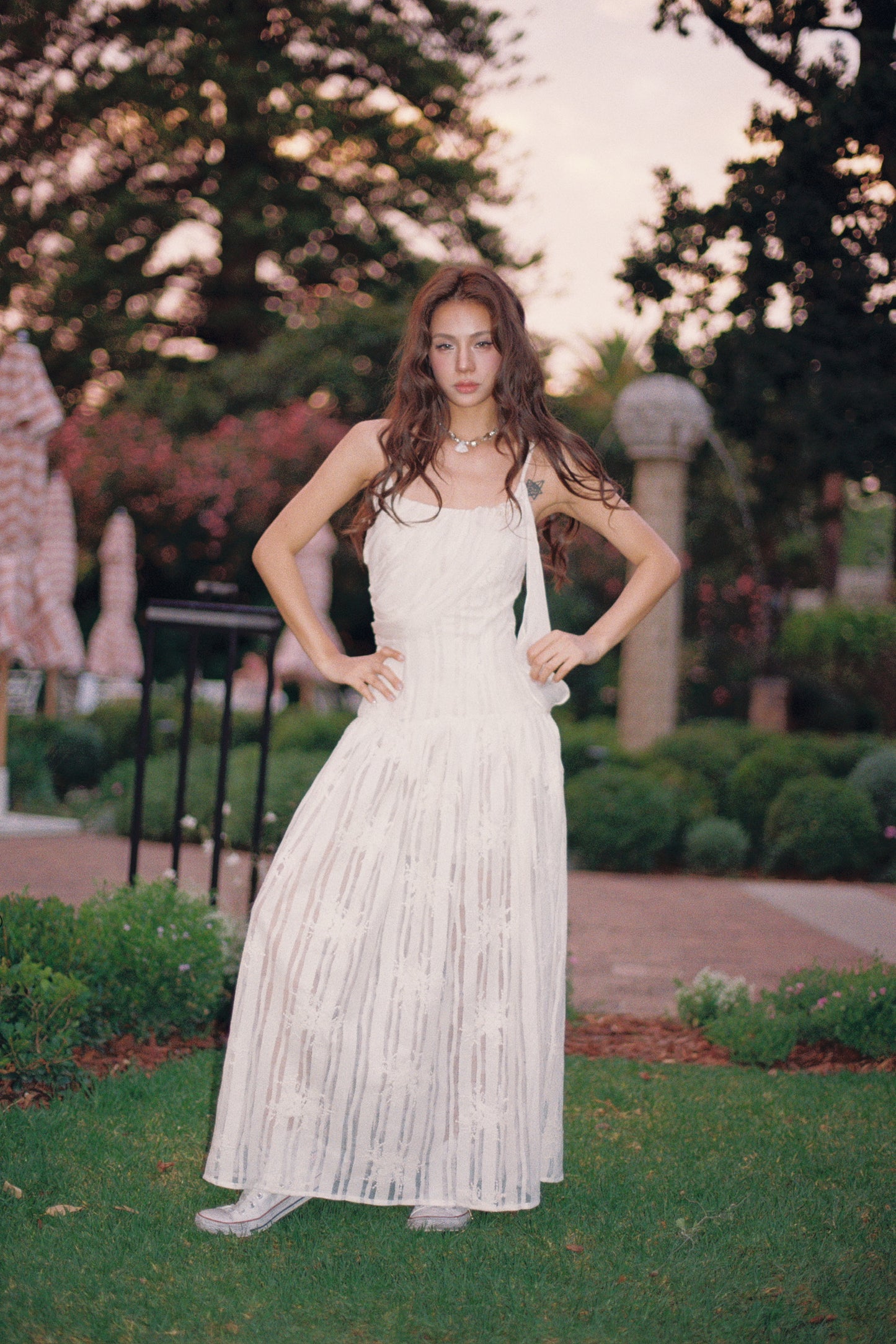MIN PURA White Vacation Sweet Nia Maxi Dress