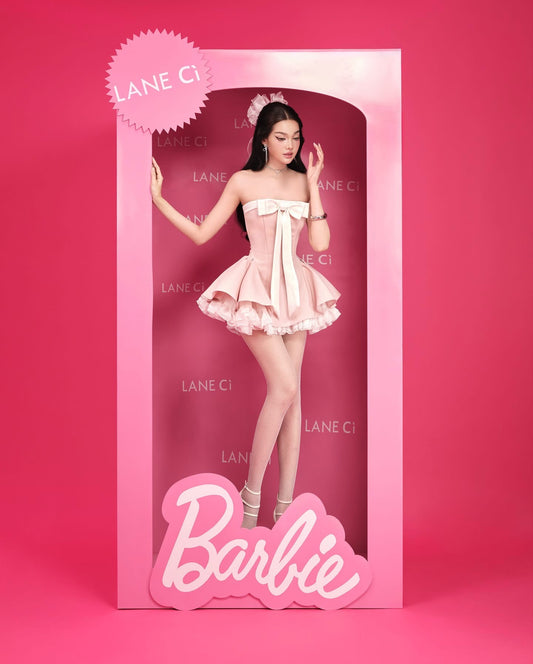 LANE CI Pink Bunny Mini Dress