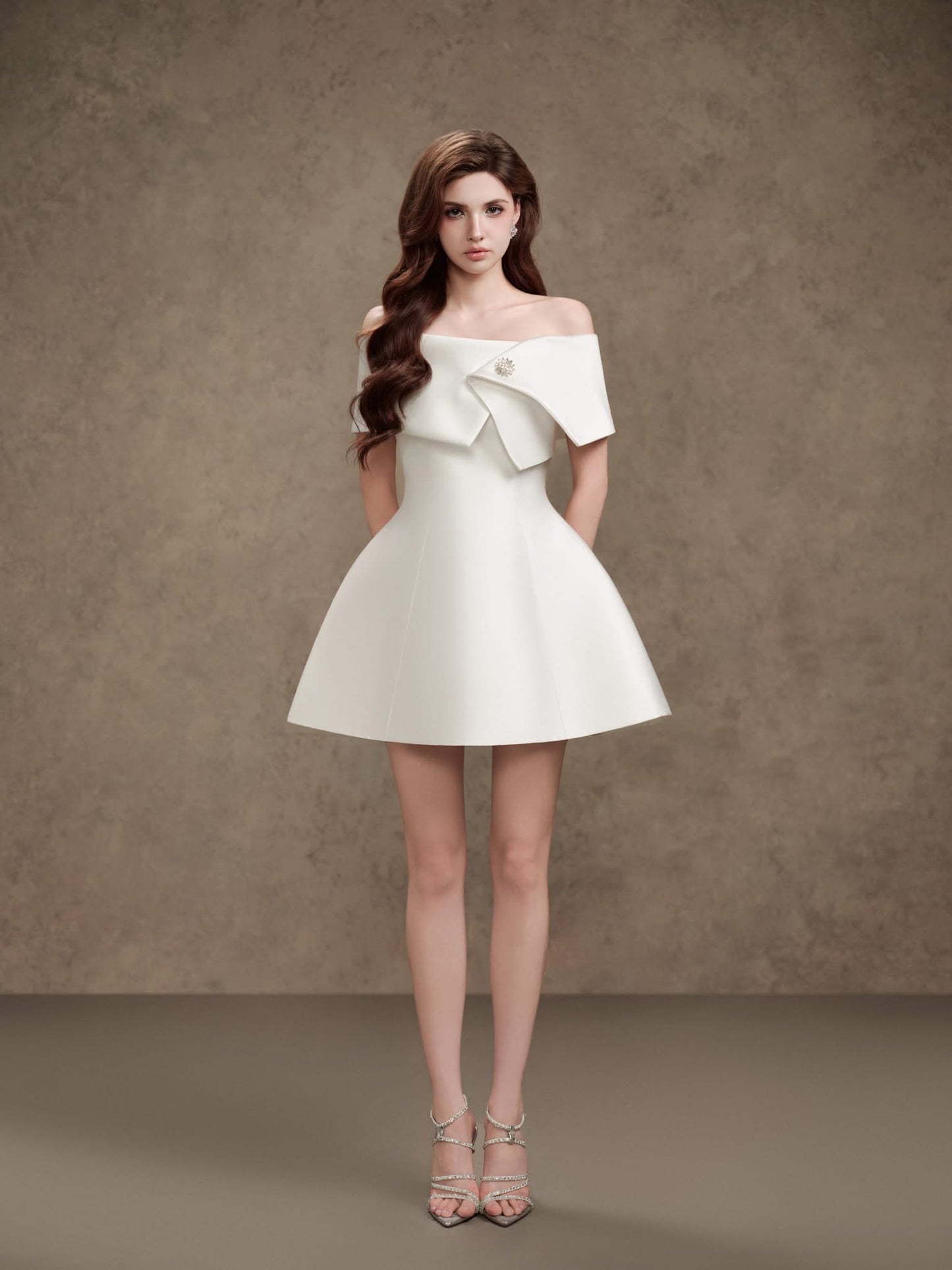 DELICATE White mini dress
