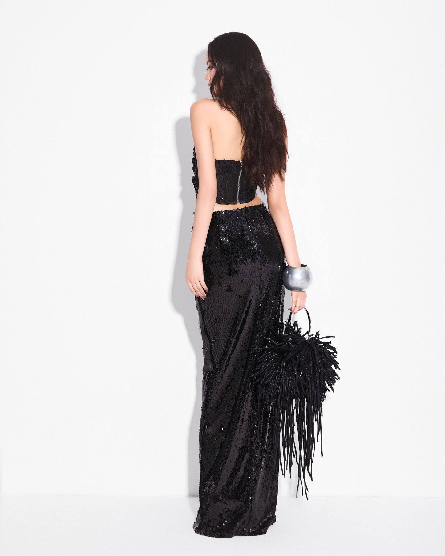 MAEL FEMME Black Evening Daniella Maxi Dress