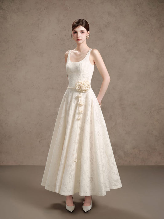 DELICATE White maxi dress