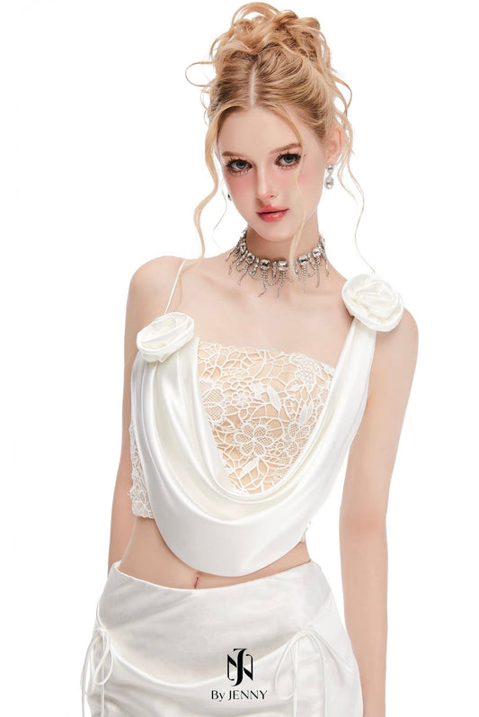 BY JENNY White Rhea Flower Set