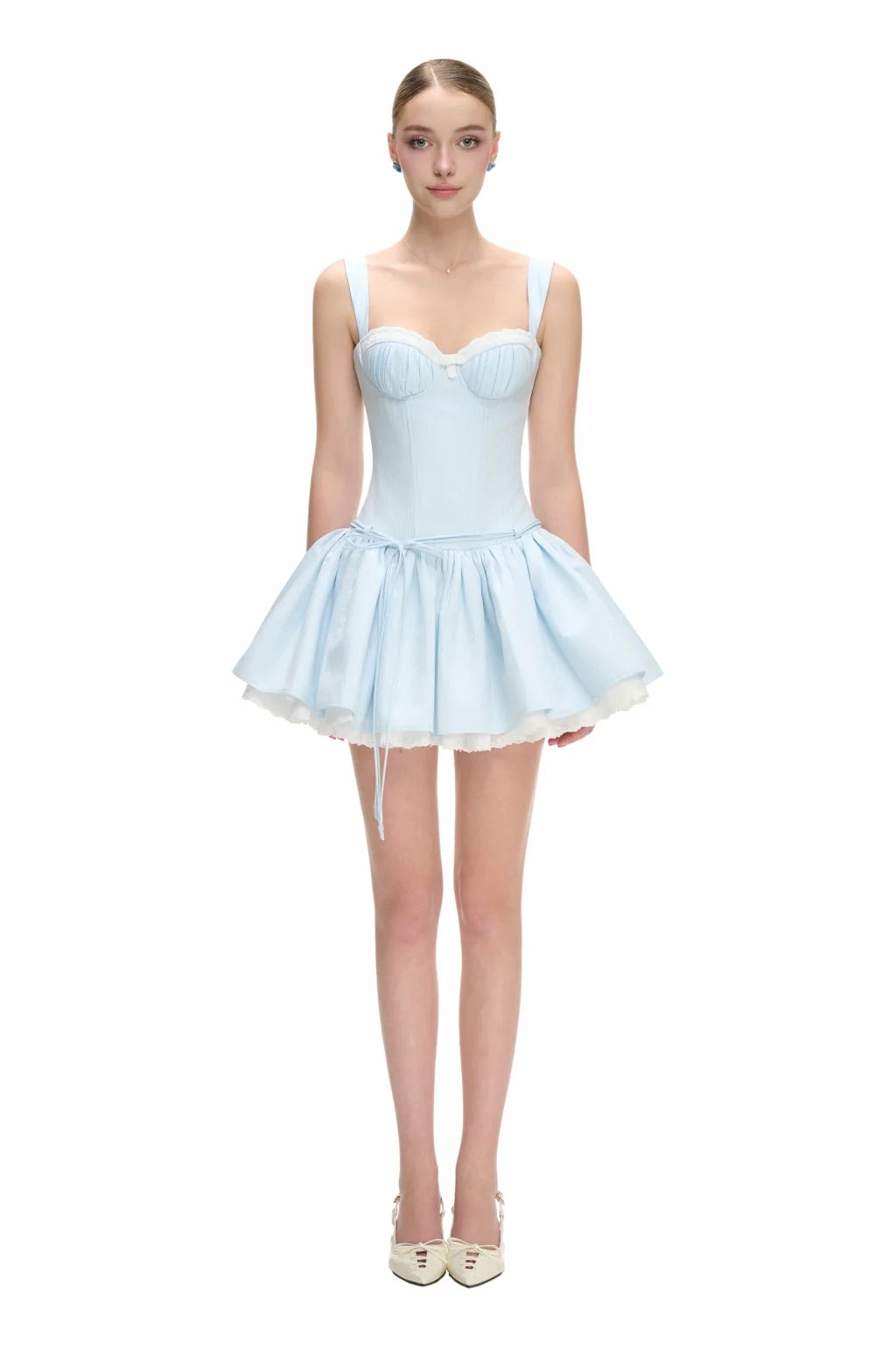JUBIN Blue Fauna Mini Dress