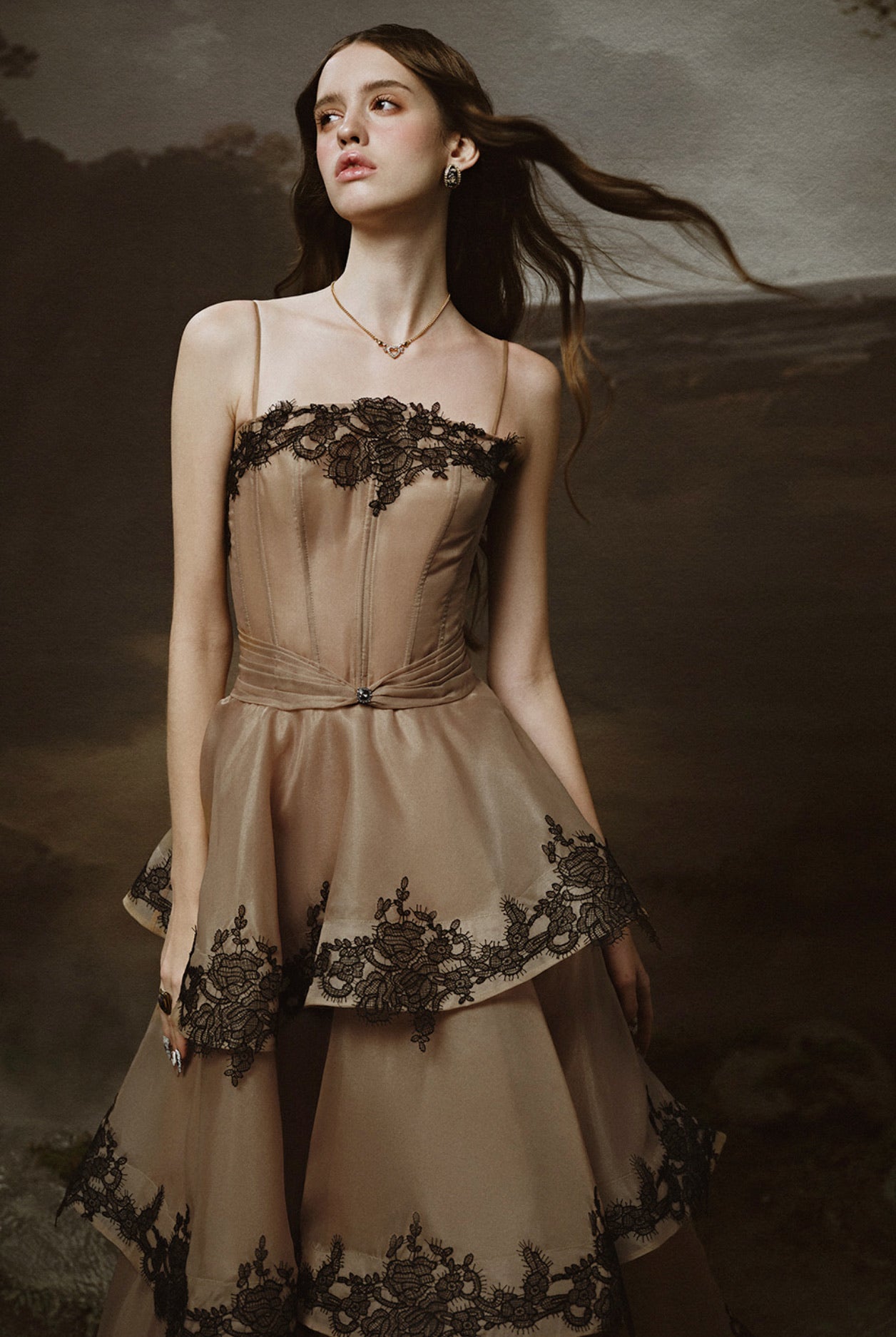 LINH PHUNG Brown Roma Maxi Dress