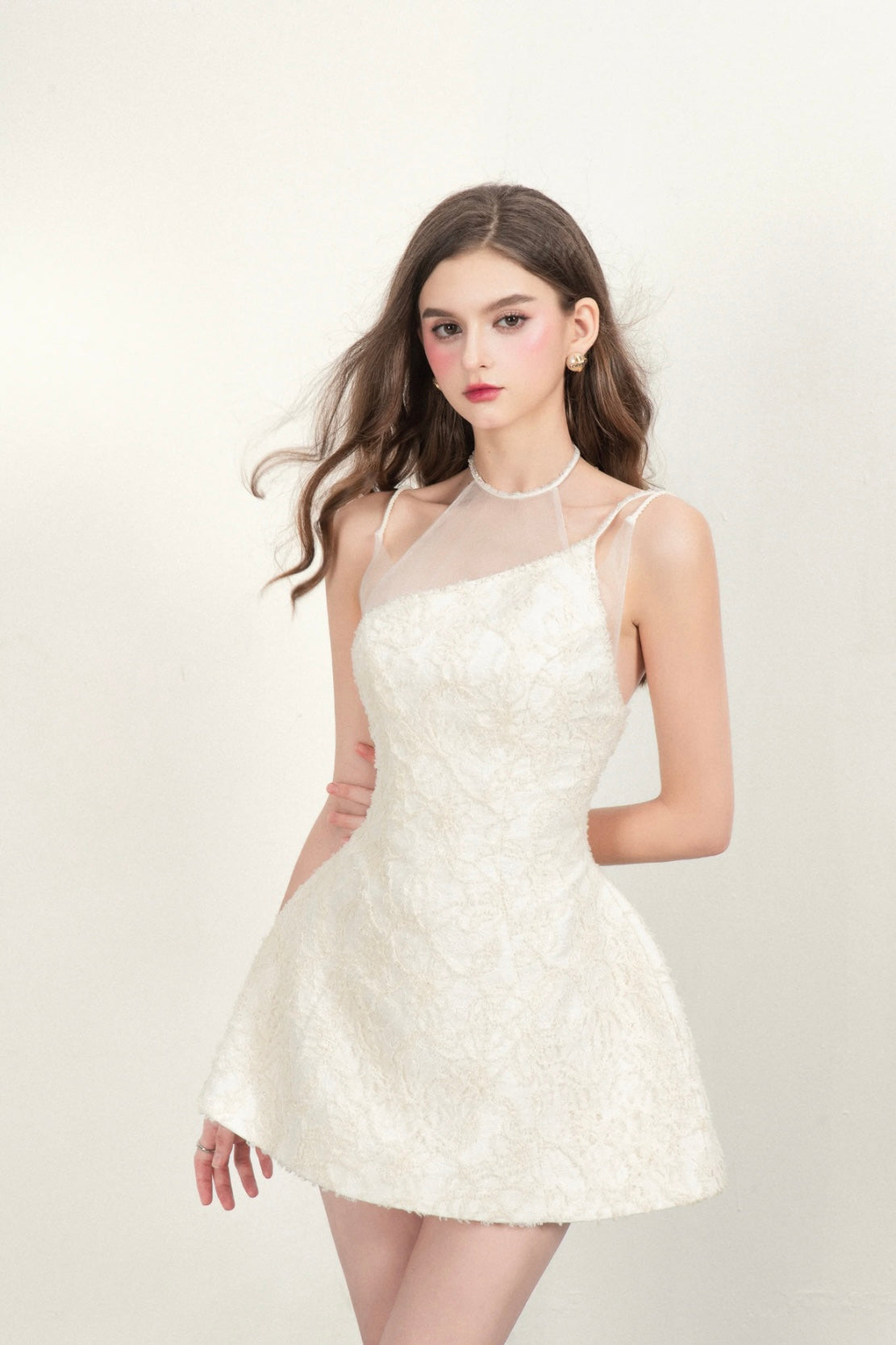 CICI CARTI Lace Mini Dress
