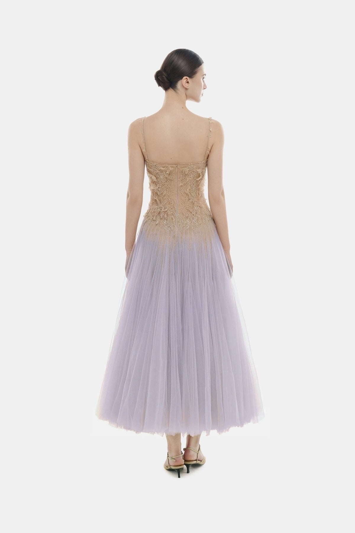 MONTSAND Purple Ombre Lace Midi Dress