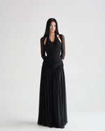 Black Knit Lydia Maxi Dress