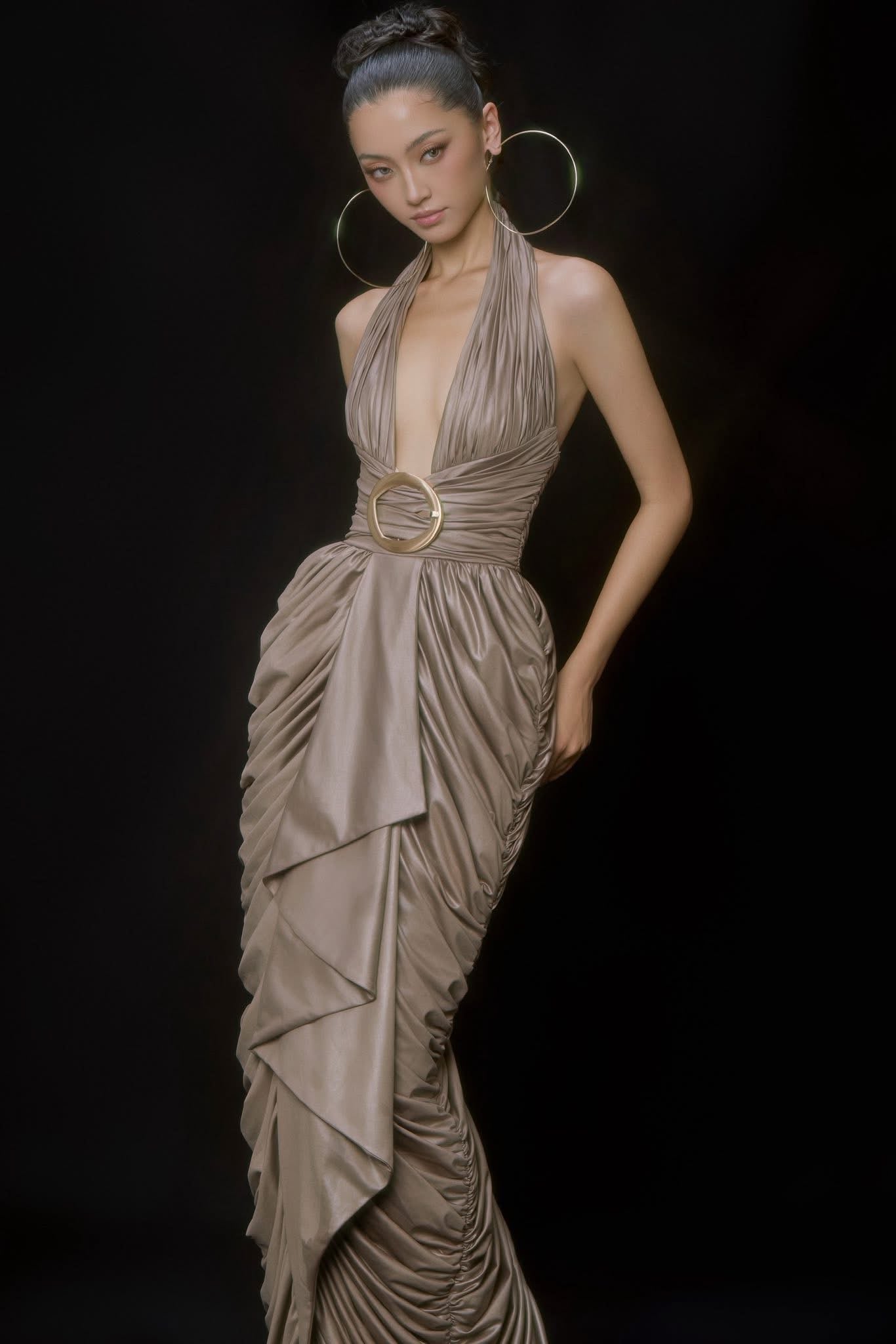 MAEL FEMME Sexy Vacation Black Nyrella Maxi Dress