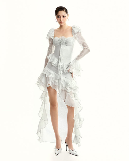 Musthave Blue Mullet Layer-on-layer Mini Dress