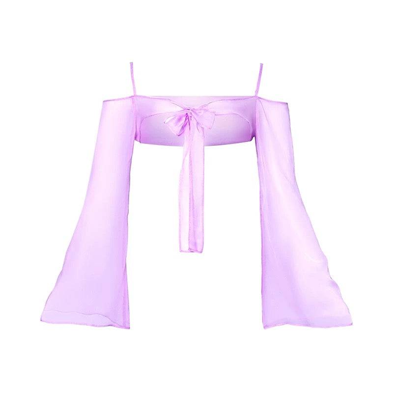MIMI PLANGE Purple Bikini With Cape