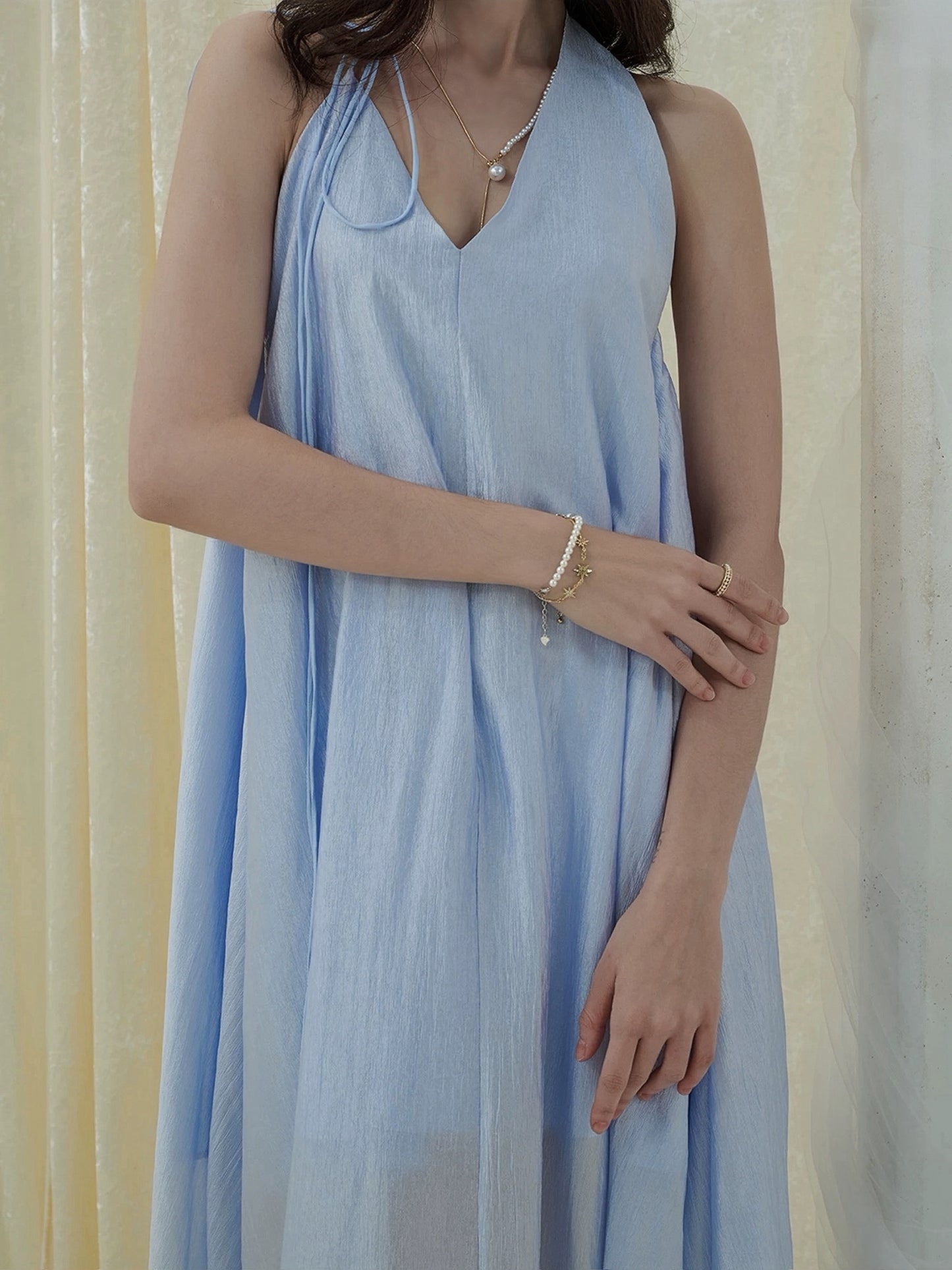 CROWCREW Elegant Vacation White Maxi Dress