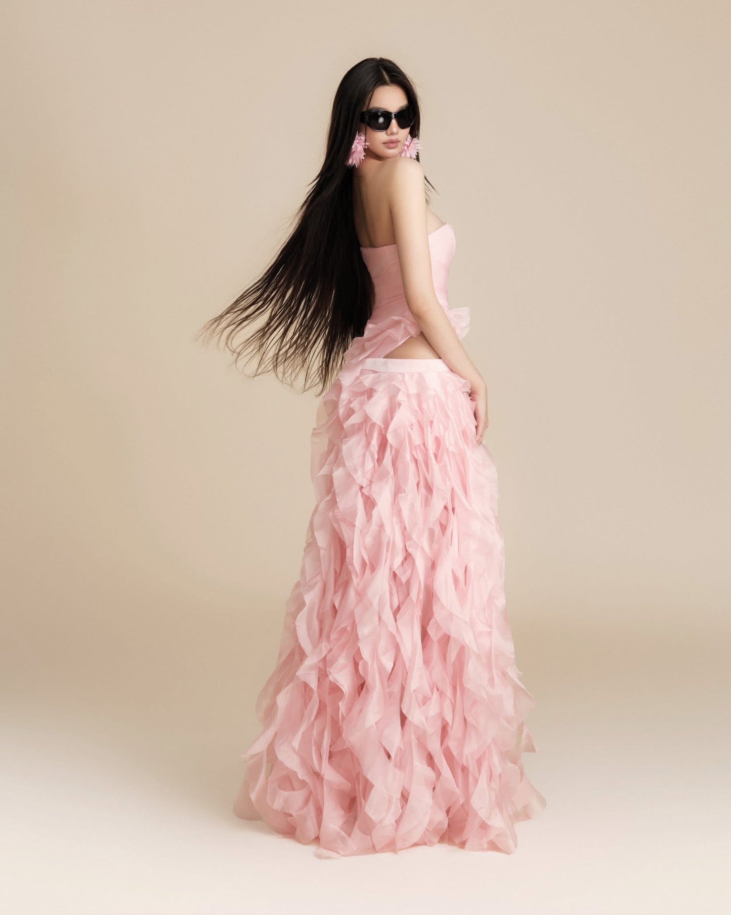 MAEL FEMME Sexy Vacation Pink Tiffany Maxi Dress